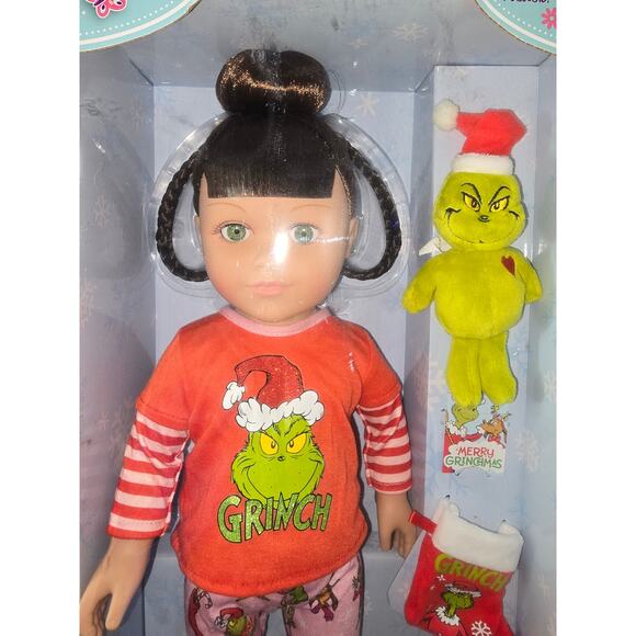 NIB My Life As 18" Poseable Doll – Grinch Sleepover Set (Brunette/Green Eyes) - Picture 6 of 16